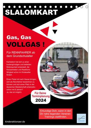 Slalomkart – Gas, Gas, Vollgas! 2024 (Tischkalender 2024 DIN A5 hoch), CALVENDO Monatskalender von Kinderaktionär,  Kinderaktionär