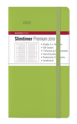 Slimtimer Premium Red 2019 von ALPHA EDITION