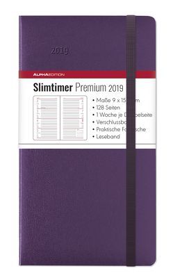 Slimtimer Premium Violet 2019 von ALPHA EDITION