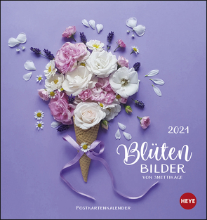 smettikage: Blütenbilder Postkartenkalender Kalender 2021 von Heye, smettikage