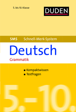SMS Deutsch – Grammatik 5.-10. Klasse von Hock,  Birgit
