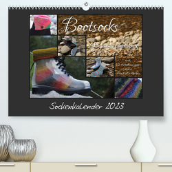 Sockenkalender Bootsocks 2023 (Premium, hochwertiger DIN A2 Wandkalender 2023, Kunstdruck in Hochglanz) von myohrengarn.ch, und Viola Borer,  Denise