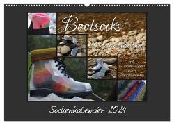 Sockenkalender Bootsocks 2024 (Wandkalender 2024 DIN A2 quer), CALVENDO Monatskalender von und Viola Borer,  myohrengarn.ch,  Denise