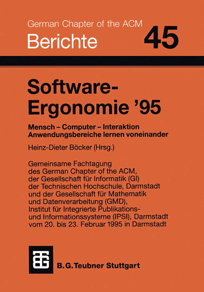 Software-Ergonomie ’95 von Böcker,  Jens