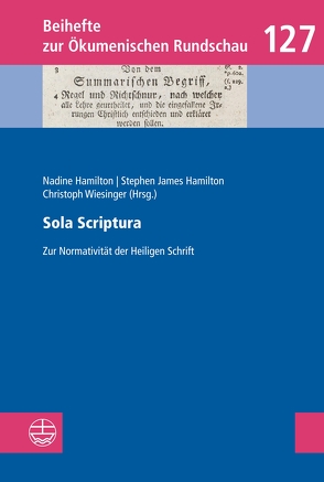 Sola Scriptura von Hamilton,  Nadine, Hamilton,  Stephen James, Wiesinger,  Christoph