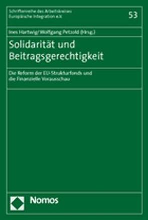 Solidarität und Beitragsgerechtigkeit von Hartwig,  Ines, Petzold,  Wolfgang