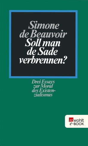 Soll man de Sade verbrennen? von Beauvoir,  Simone de, Zeller,  Alfred