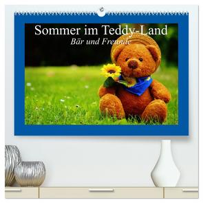 Sommer im Teddy-Land. Bär und Freunde (hochwertiger Premium Wandkalender 2024 DIN A2 quer), Kunstdruck in Hochglanz von Stanzer,  Elisabeth