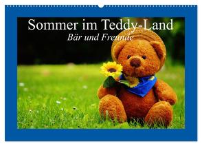 Sommer im Teddy-Land. Bär und Freunde (Wandkalender 2024 DIN A2 quer), CALVENDO Monatskalender von Stanzer,  Elisabeth