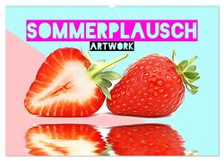 Sommerplausch – Artwork (Wandkalender 2024 DIN A2 quer), CALVENDO Monatskalender von Brunner-Klaus,  Liselotte