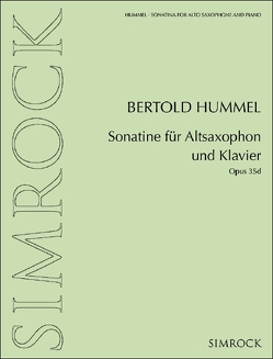 Sonatine für Altsaxophon und Klavier von Hummel,  Bertold
