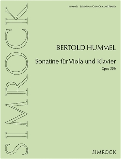 Sonatine für Viola und Klavier von Hummel,  Bertold