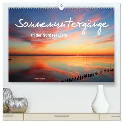 Sonnenuntergänge an der Nordseeküste (hochwertiger Premium Wandkalender 2024 DIN A2 quer), Kunstdruck in Hochglanz von Kusajda,  Andrea