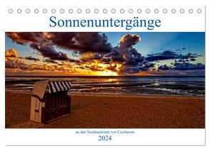 Sonnenuntergänge, an der Nordseeküste vor Cuxhaven (Tischkalender 2024 DIN A5 quer), CALVENDO Monatskalender von / Detlef Thiemann,  DT-Fotografie