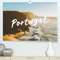 Sonnige Grüße aus Portugal (hochwertiger Premium Wandkalender 2024 DIN A2 quer), Kunstdruck in Hochglanz von Monkey,  Happy