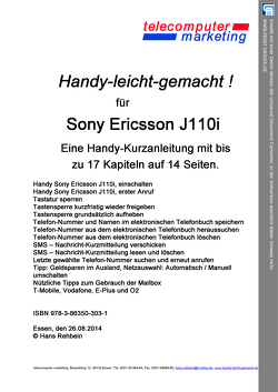 SONY-ERICSSON J110i leicht-gemacht von Rehbein,  Hans