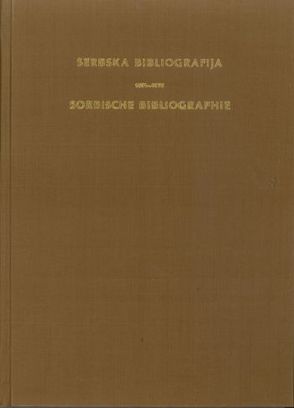 Sorbische Bibliographie 1986-1990 von Sen,  Franc