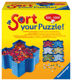 Ravensburger Sort your Puzzle – 6 stapelbare Puzzle-Sortierschalen zum einfachen Sortieren und Aufbewahren von Puzzleteilen, Ideales Zubehör für Puzzler