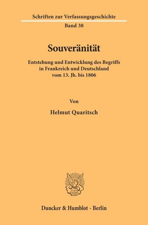 Souveränität. von Quaritsch,  Helmut