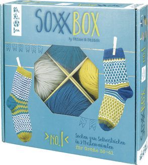 SoxxBox No. 1 – Petrol/ Hellpetrol/ Curry/ Grau von Balke,  Kerstin