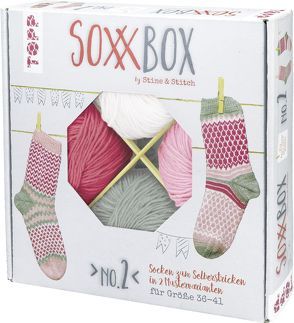 SoxxBox No. 2 – Pink/ Rosa/ Grau/ Weiß von Balke,  Kerstin