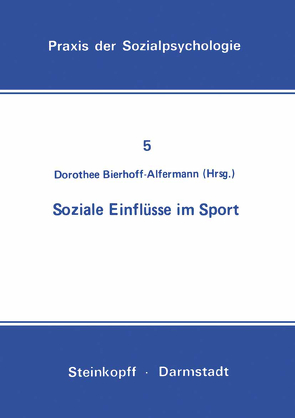 Soziale Einflüsse im Sport von Bierhoff-Alfermann,  D.