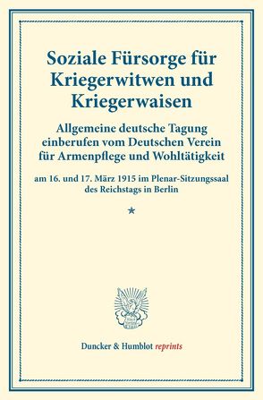 Soziale Fürsorge für Kriegerwitwen und Kriegerwaisen.