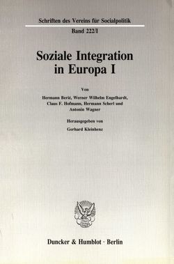 Soziale Integration in Europa I. von Kleinhenz,  Gerhard