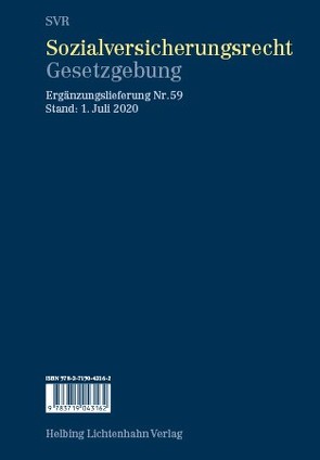 Sozialversicherungsrecht – Gesetzgebung EL 59 von Imhof,  Tristan