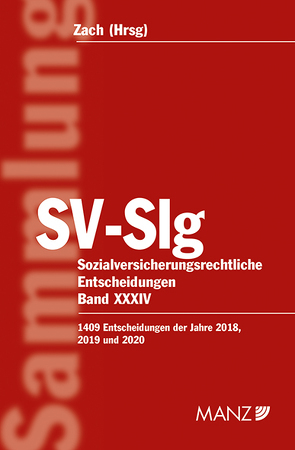 Sozialversicherungsrechtliche Entscheidungen SV-Slg von Zach,  Martin