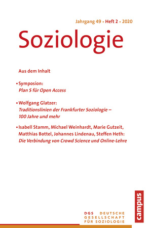 Soziologie 2/2020 von Farzin,  Sina, Lange,  Karin, Nissen,  Sylke