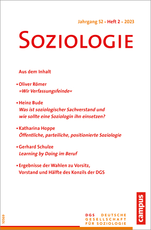 Soziologie 02/2023 von Baecker,  Dirk, Lange,  Karin, Nissen,  Sylke