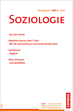 Soziologie 04/2022 von Baecker,  Dirk, Lange,  Karin, Nissen,  Sylke