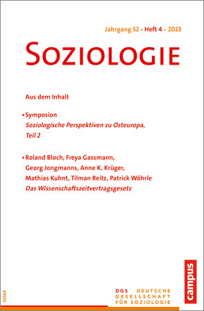 Soziologie 04/2023 von Baecker,  Dirk, Lange,  Karin, Nissen,  Sylke