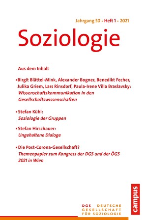 Soziologie 1/2021 von Farzin,  Sina, Nissen,  Sylke