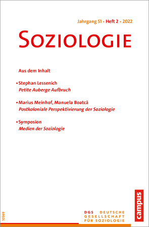 Soziologie 2/2022 von Baecker,  Dirk, Lange,  Karin, Nissen,  Sylke