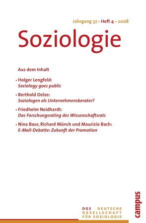 Soziologie 4.2008 von Vobruba,  Georg