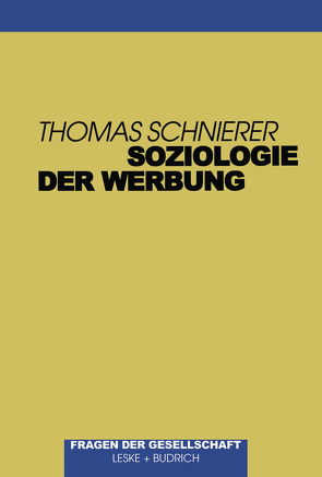Soziologie der Werbung von Schnierer,  Thomas
