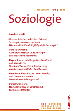 Soziologie 3.2009 von Vobruba,  Georg