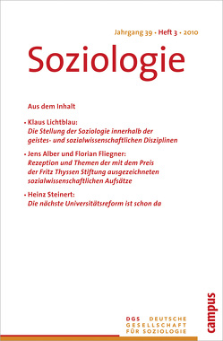 Soziologie 4.2010 von Vobruba,  Georg