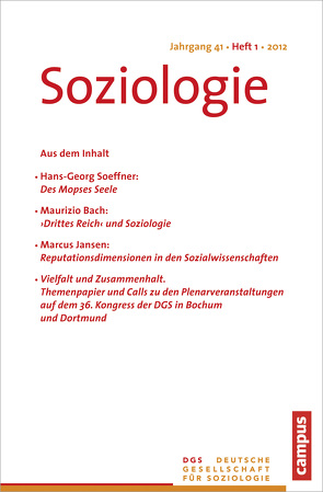 Soziologie 1.2012 von Vobruba,  Georg