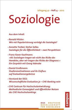 Soziologie 4.2012 von Vobruba,  Georg