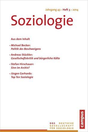 Soziologie 3.2014 von Vobruba,  Georg
