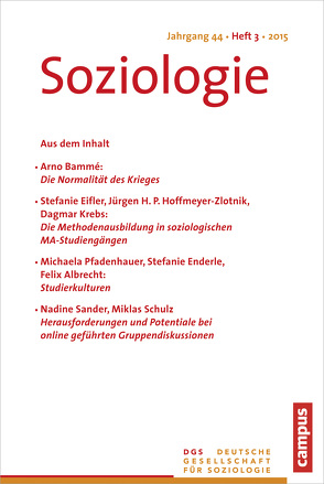 Soziologie 3.2015 von Vobruba,  Georg