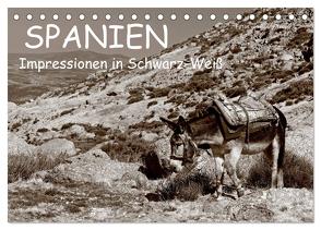Spanien Impressionen in Schwarz-Weiß (Tischkalender 2024 DIN A5 quer), CALVENDO Monatskalender von Trapp,  Benny