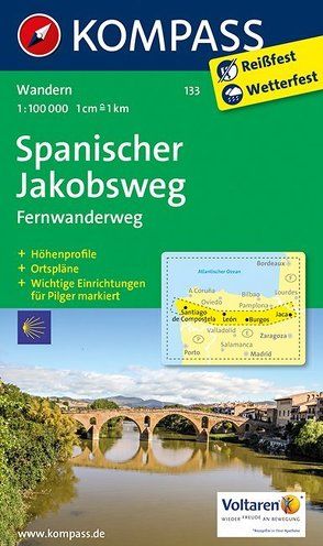 KOMPASS Wanderkarte Spanischer Jakobsweg von KOMPASS-Karten GmbH