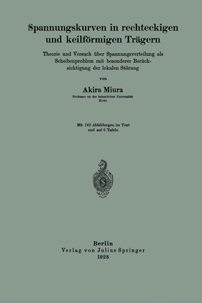 Spannungskurven in rechteckigen und keilförmigen Trägern von Miura,  Akira