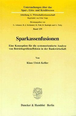 Sparkassenfusionen. von Keßler,  Klaus Ulrich
