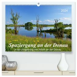 Spaziergang an der Donau (hochwertiger Premium Wandkalender 2024 DIN A2 quer), Kunstdruck in Hochglanz von Heußlein,  Jutta