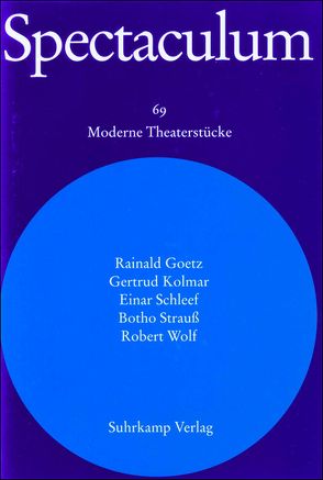 Spectaculum 69 von Goetz,  Rainald, Kolmar,  Gertrud, Schleef,  Einar, Strauß,  Botho, Wolf,  Robert